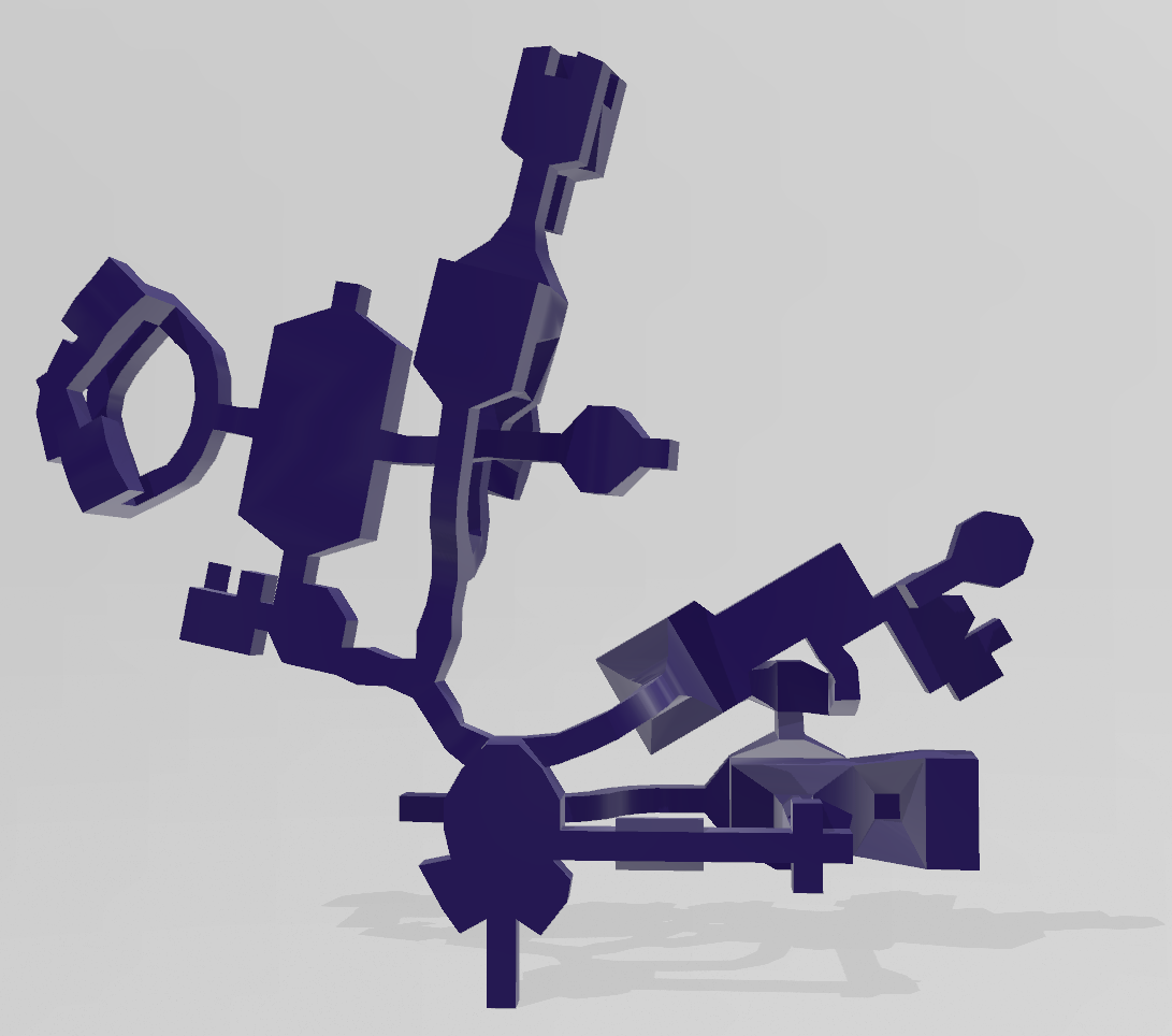 Level 1 of Descent 1 shown in Print 3D Level 1 of Descent 1 shown in Print 3D