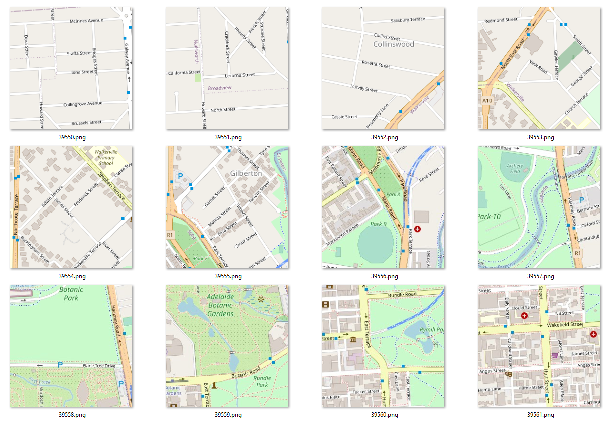 Screenshot of explorer showing thumbnails in a tile folder.. Screenshot of explorer showing thumbnails in a tile folder.
