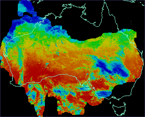 Solar data shown upside down and east and west swapped within the coastline of Australia
