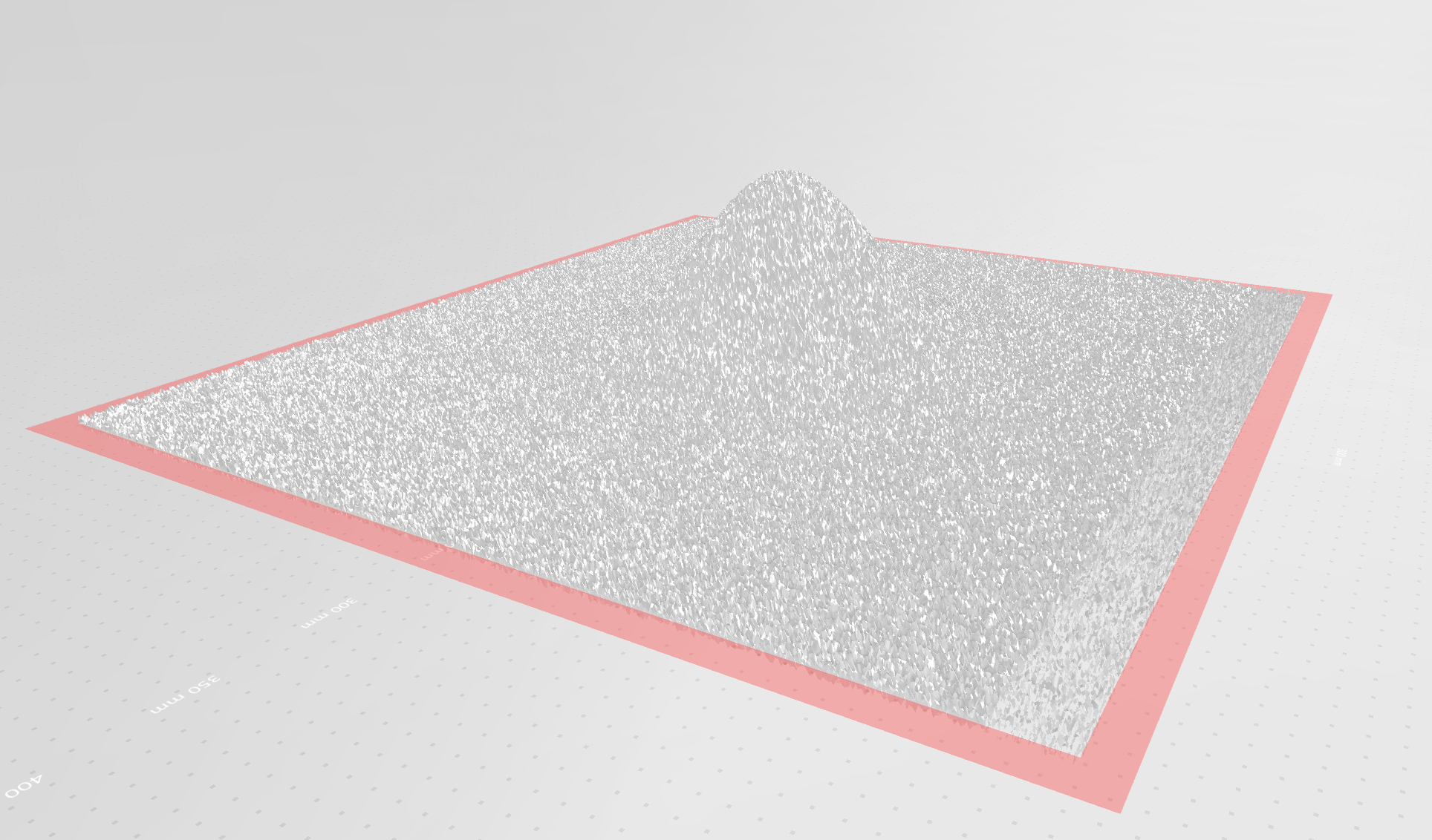 Print 3D showing triangulated hill example